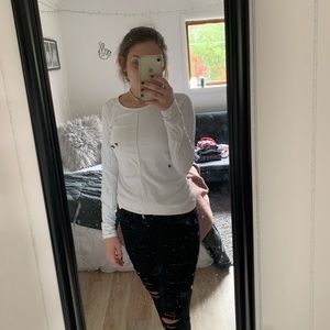 Athleta White Long Sleeve Shirt